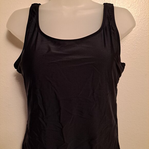 Women's Black One Piece Swimsuit With Criss-cross Back - Picture 2 of 9